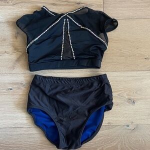 Balera Black top size Medium Child and Tumblewear Briefs size 12